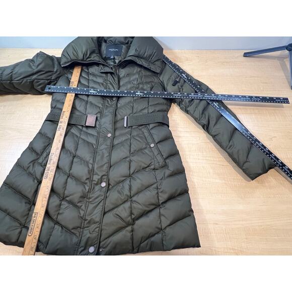 Marc New York Puffer Jacket Quilted Warm Womans Size M Dark Green - Picture 6 of 6